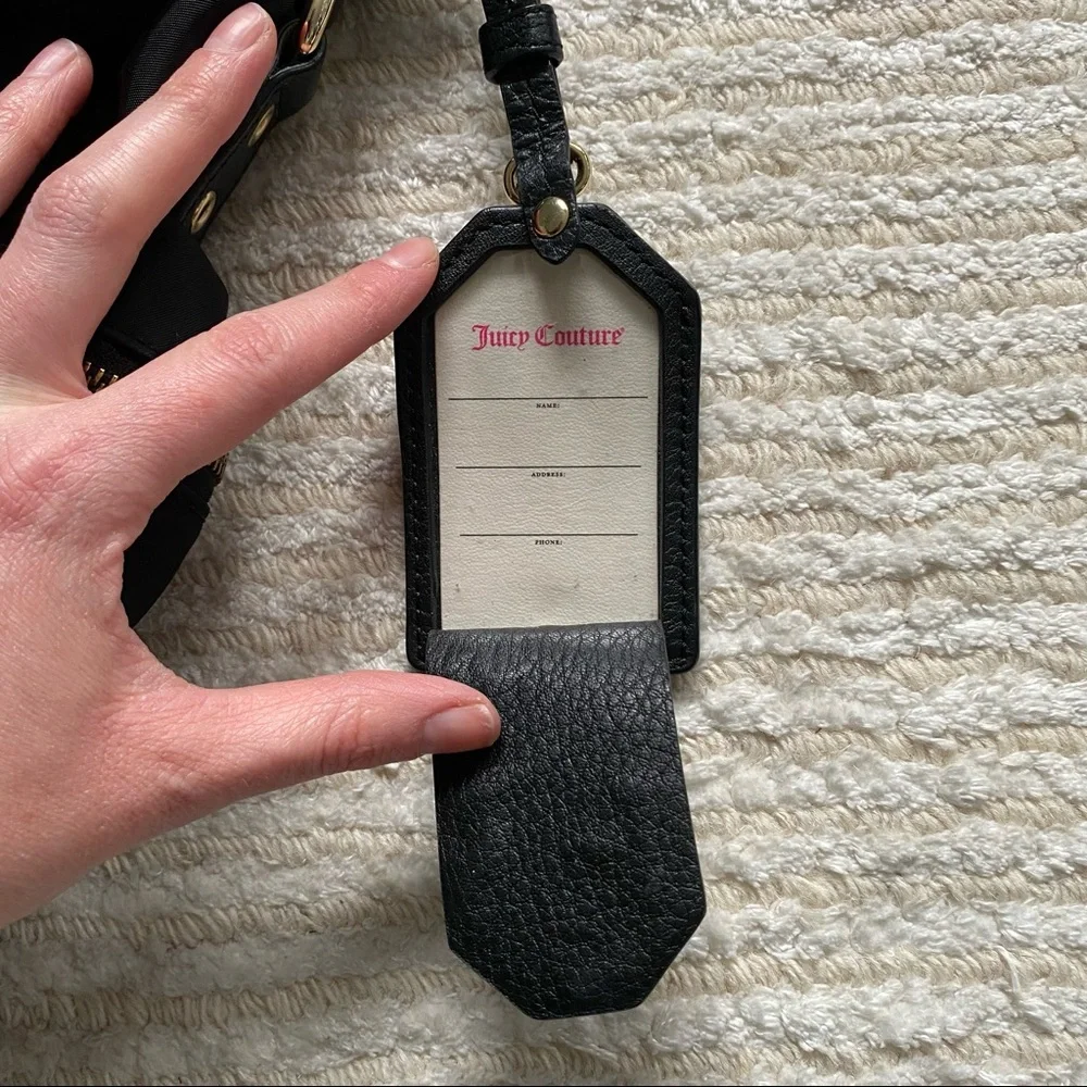 Juicy Couture black nylon hobo purse